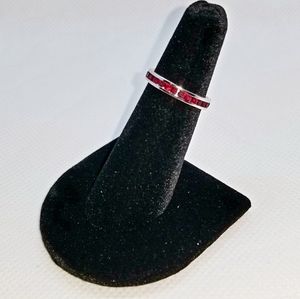 Sterling Silver Crystal Birth Stone Band